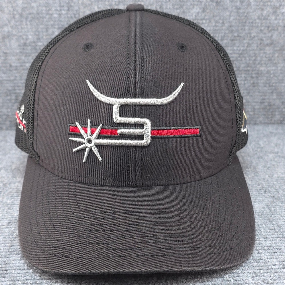 Spin Em Hat Cap Mens Snapback Black Rodeo Western Ranch Cowboy Trucker Outdoor